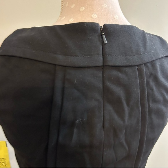 Carbon Black Sheath Dress with Blue Accent Belt A3 - Picture 8 of 11